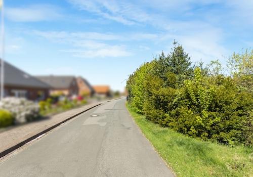 Ruhige Anwohnerstraße nach Nordwesten