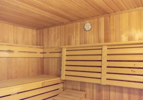Gemütliche Sauna im UG