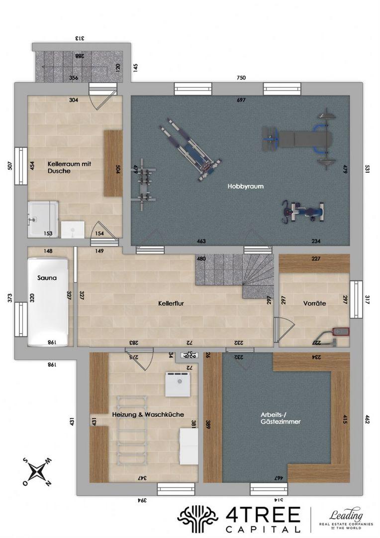 Grundriss Souterrain/ Untergeschoss
