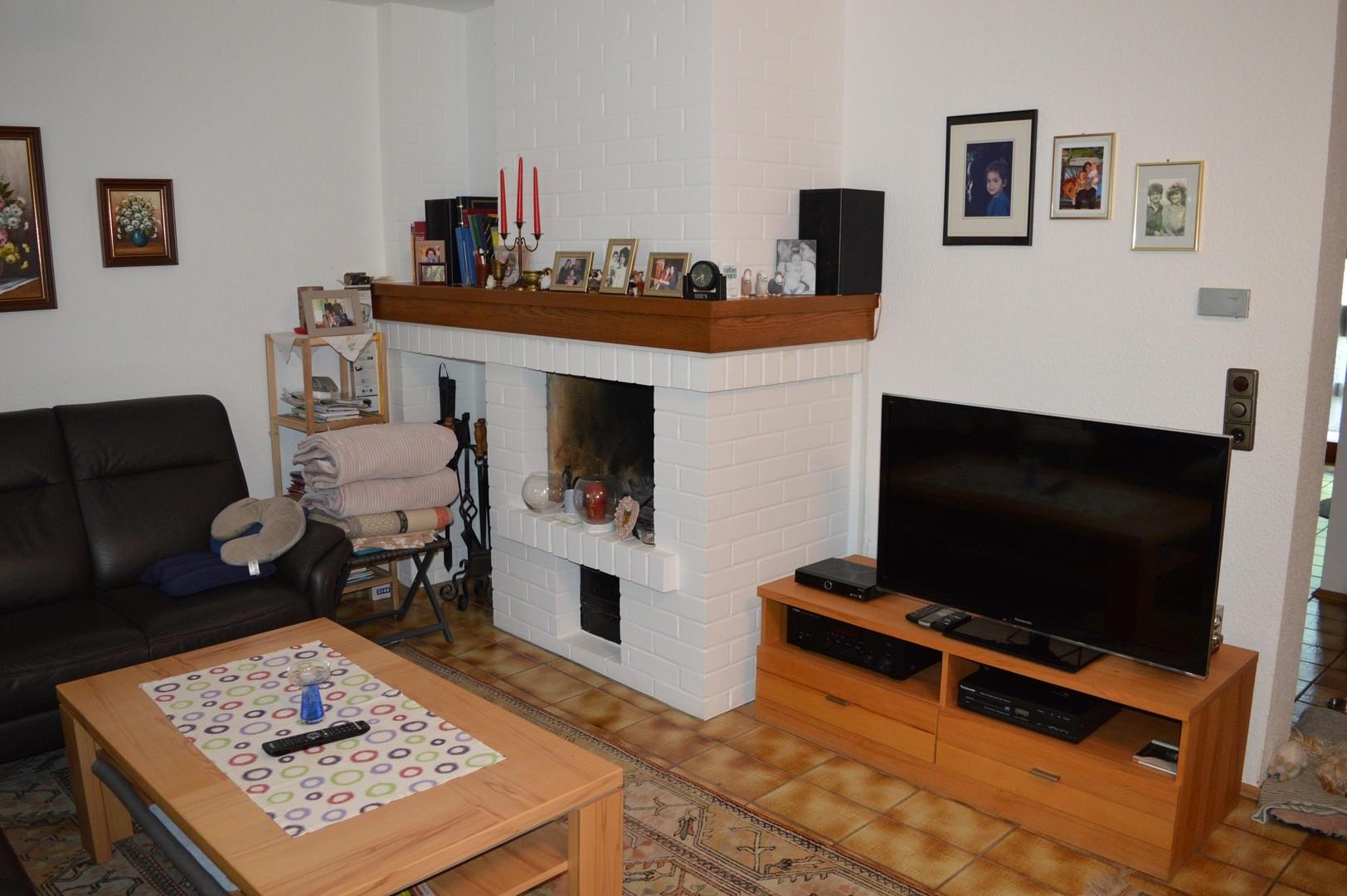 Wohnzimmer EG mit Kamin
