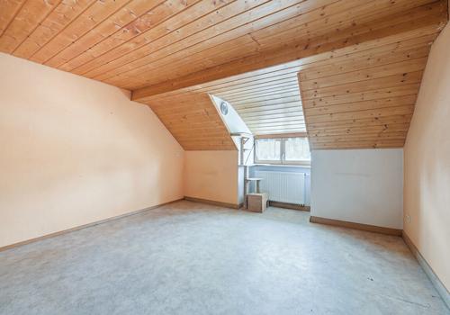 Die Küche im Dachgeschoss