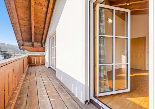 Der sonnige Südbalkon des EFH