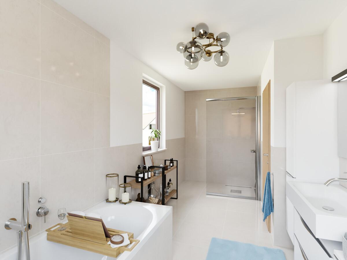 Das komfortable Badezimmer