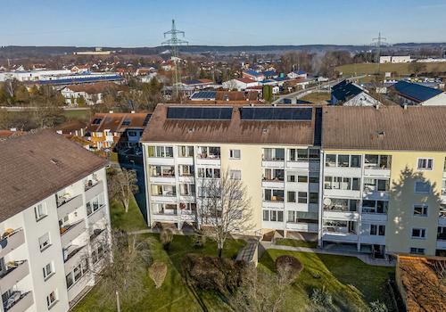 Blick auf den Gemeinschaftsgarten