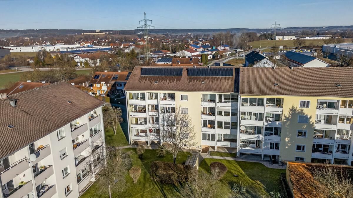 Blick auf den Gemeinschaftsgarten