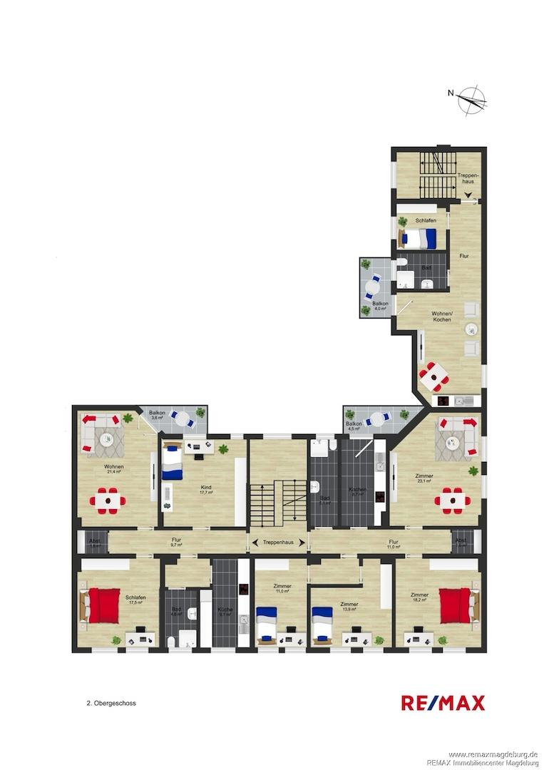 Grundriss Umfassungsstrasse 24 2.OG