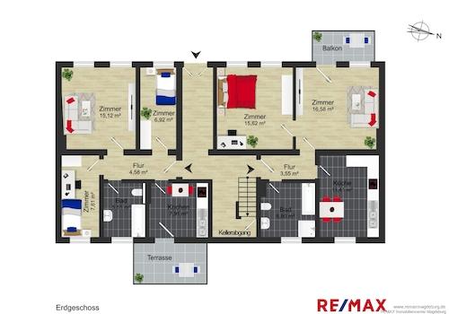 Grundriss Umfassungsstrasse 23 EG