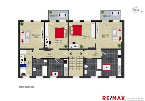 Grundriss Umfassungsstrasse 23 DG