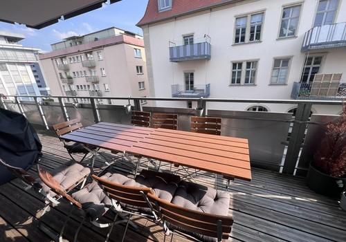 Blick vom Balkon