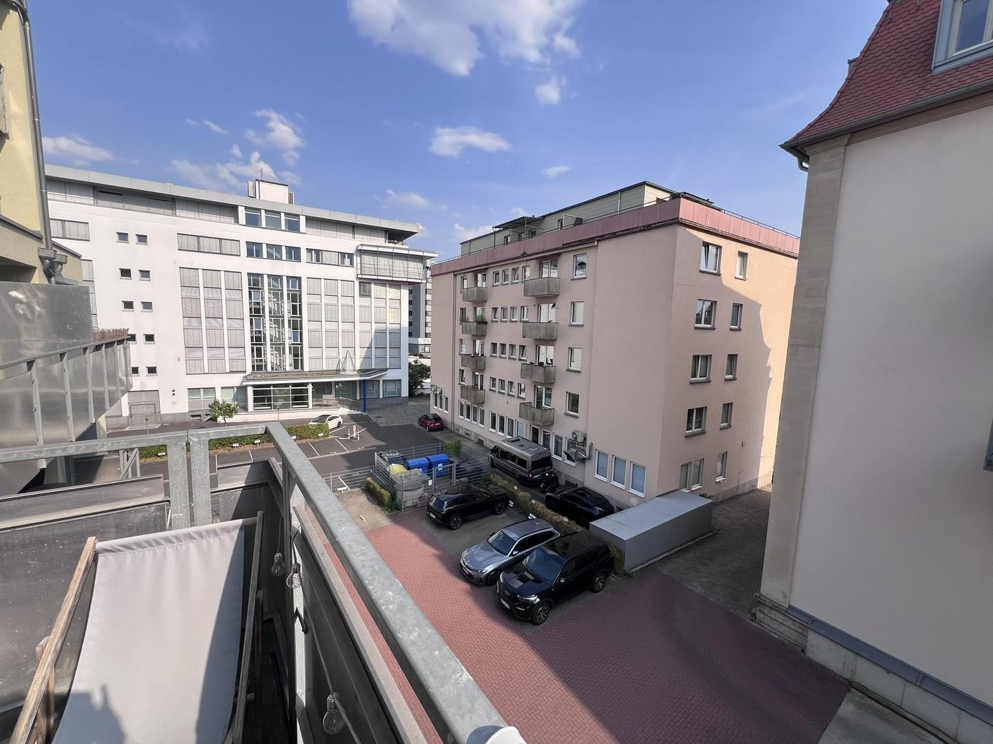 Blick vom Balkon