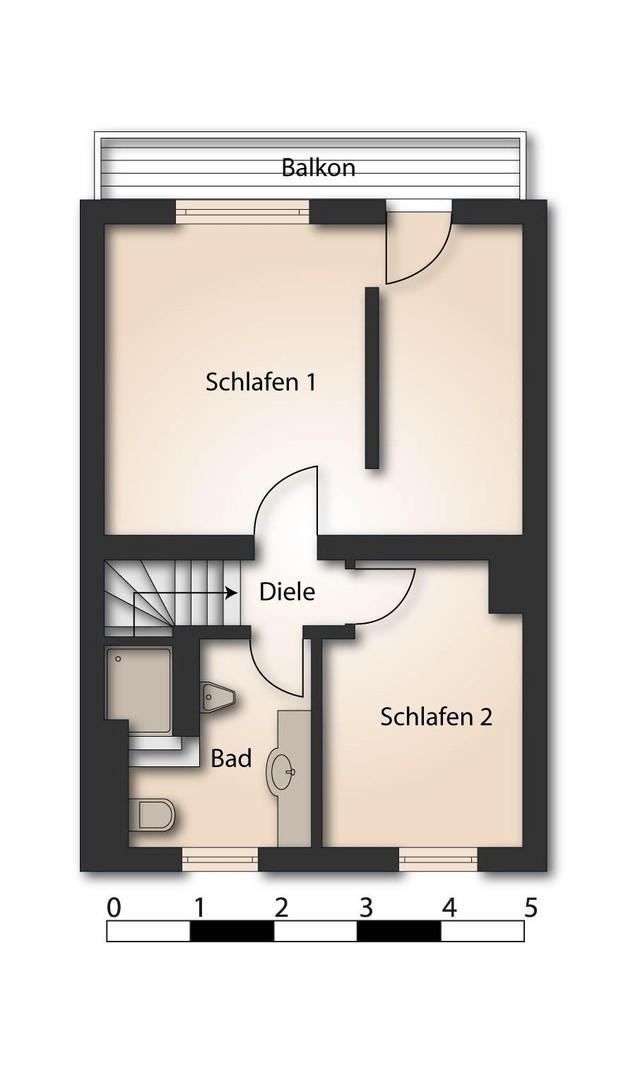 Grundriss: 1. Obergeschoss