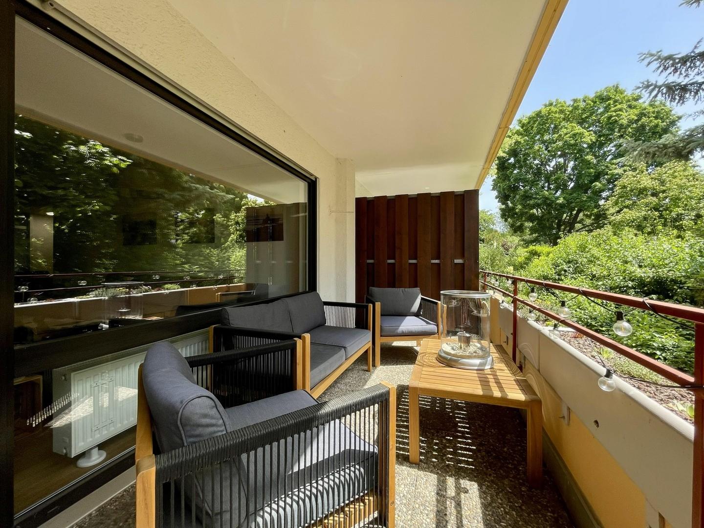 Geschützter Südbalkon
