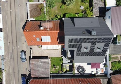 Vogelperspektive Haus 1+Haus2