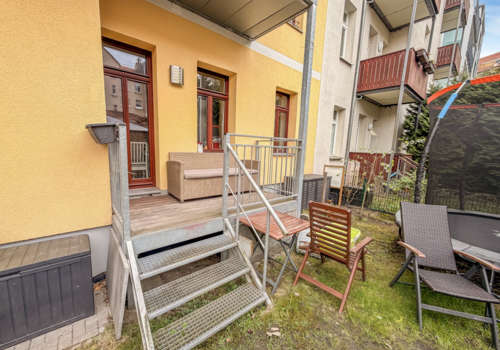 Balkon mit Gartenzugang