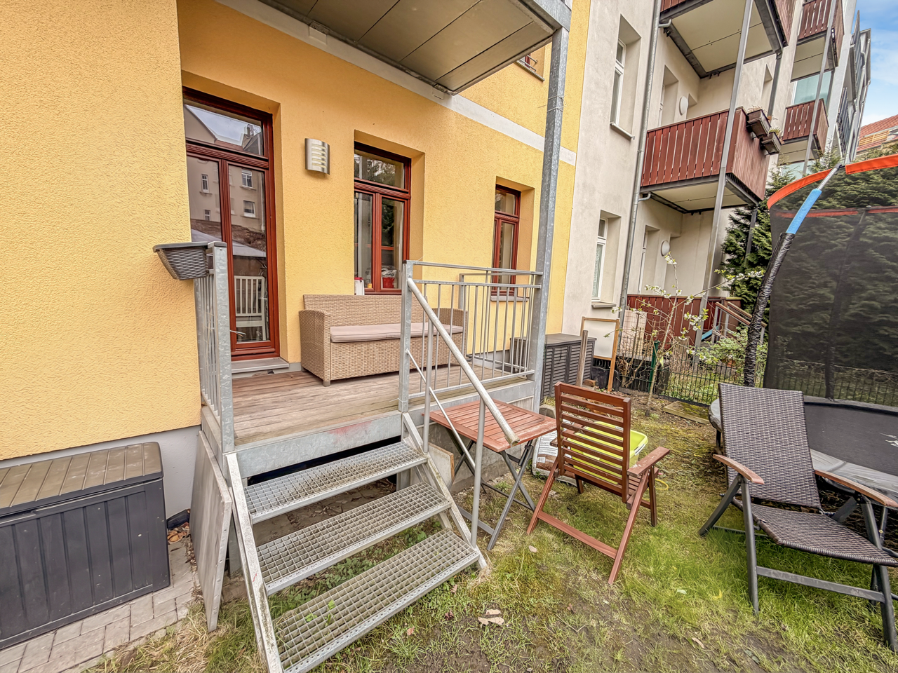 Balkon mit Gartenzugang