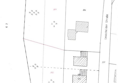 Parzellierung für 3 EFH