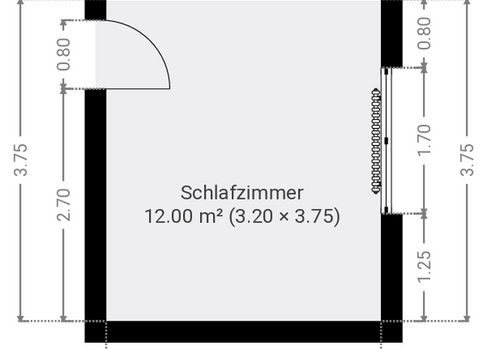 Grundriss Raum 3