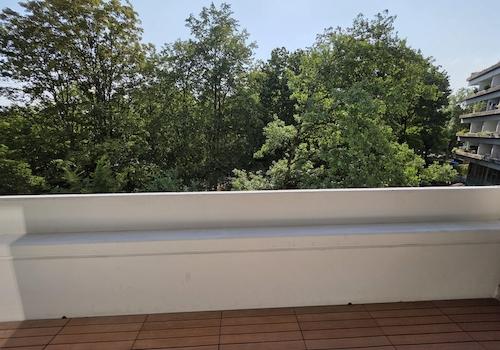 Balkon Blick ins Grüne