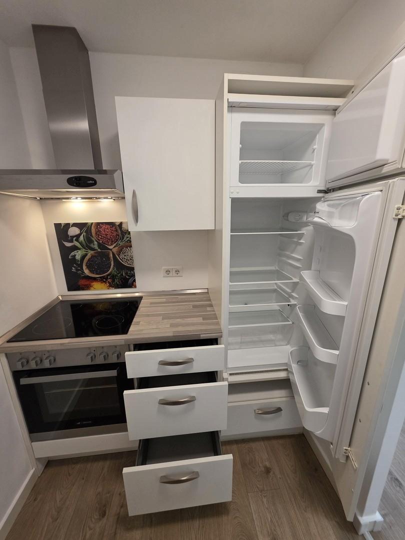 Küche mit XL Kühlschrank