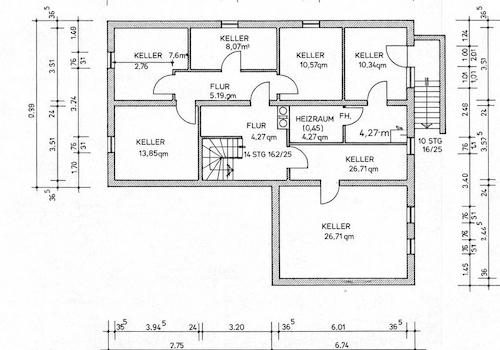 Grundriss UG Bungalow