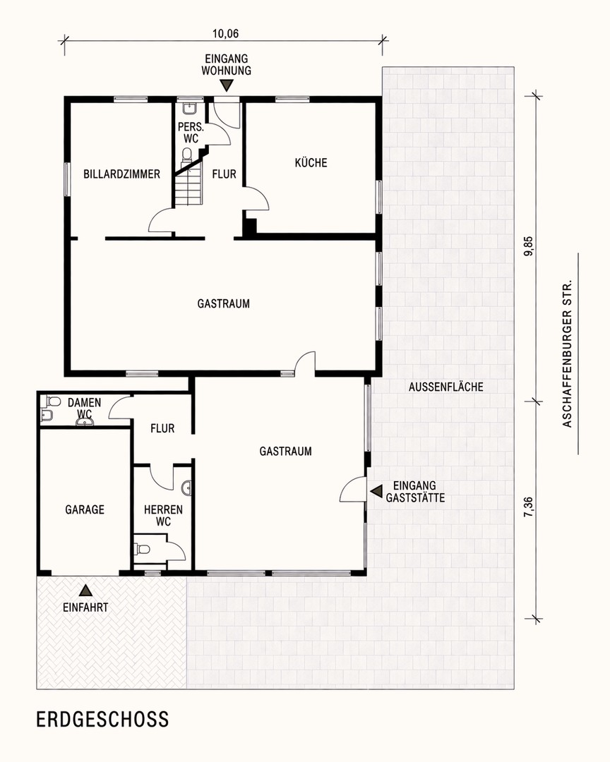 Grundriss 2-Parteienhaus EG