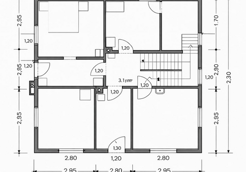 Grundriss 2-Parteienhaus OG