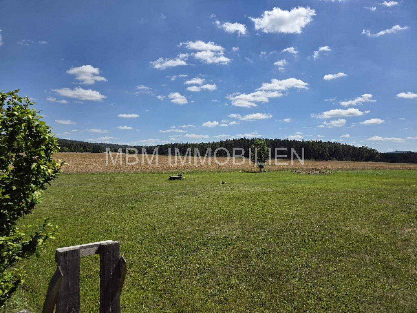 Blick vom Grundstück