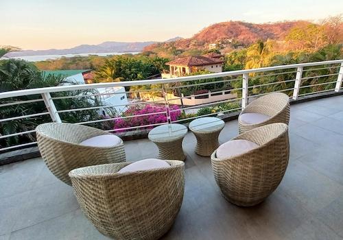 Balkon und Sunset abends