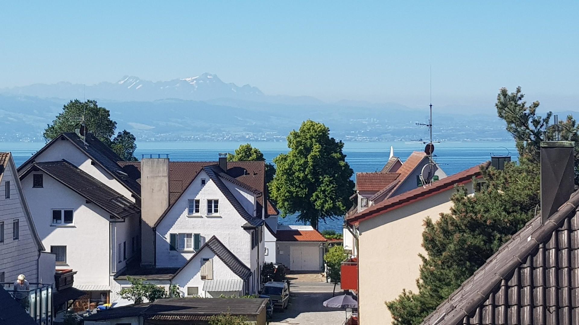 Blick vom Haus auf den See