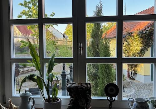 Blick aus der neuen Wohnküche