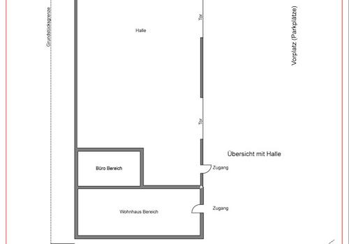 Erdgeschoss-Übersicht mit Halle