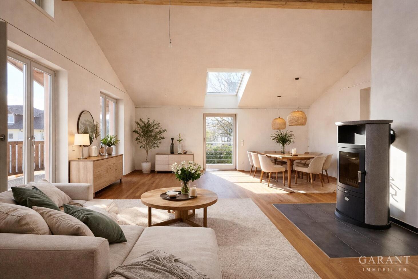 Wohnzimmer Ansicht KI