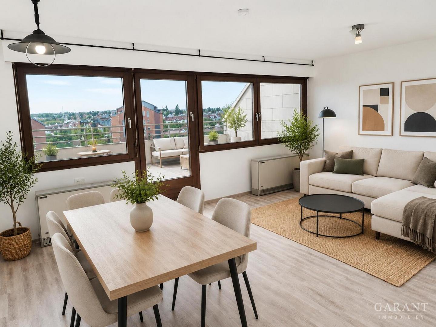 Beispielhafte Darstellung Wohn Esszimmer