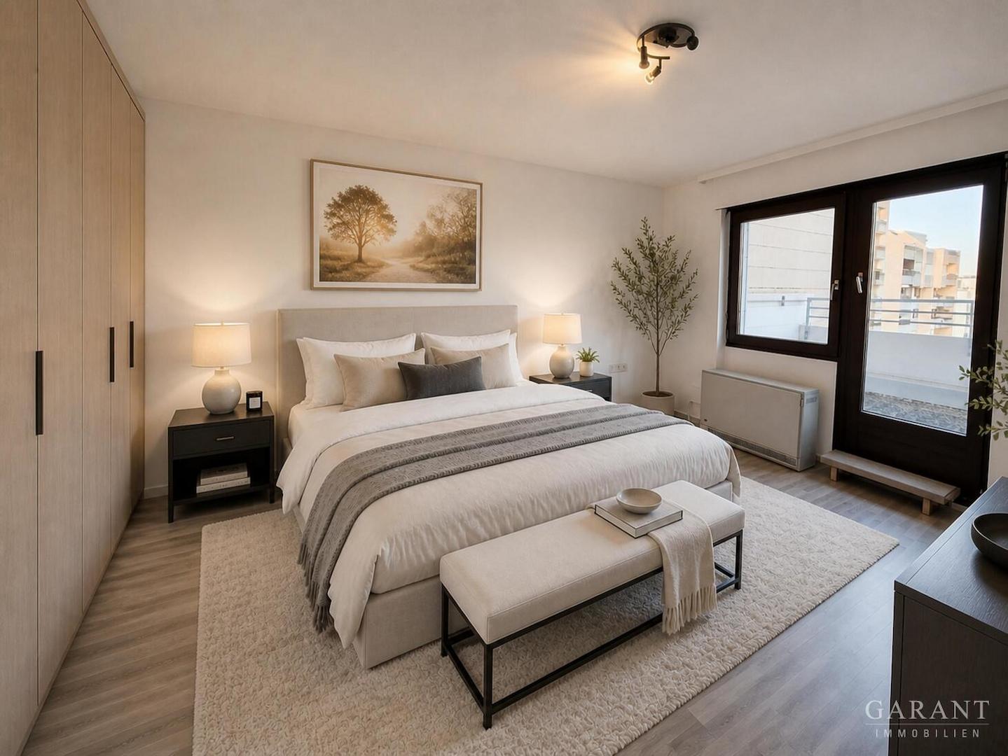Beispielhafte Darstellung Schlafzimmer