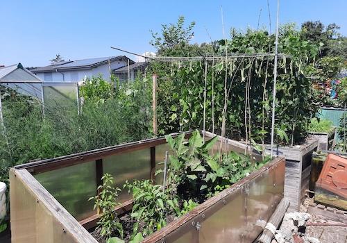 Hochbeet im Garten