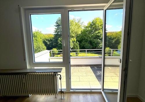 Blick auf Balkon