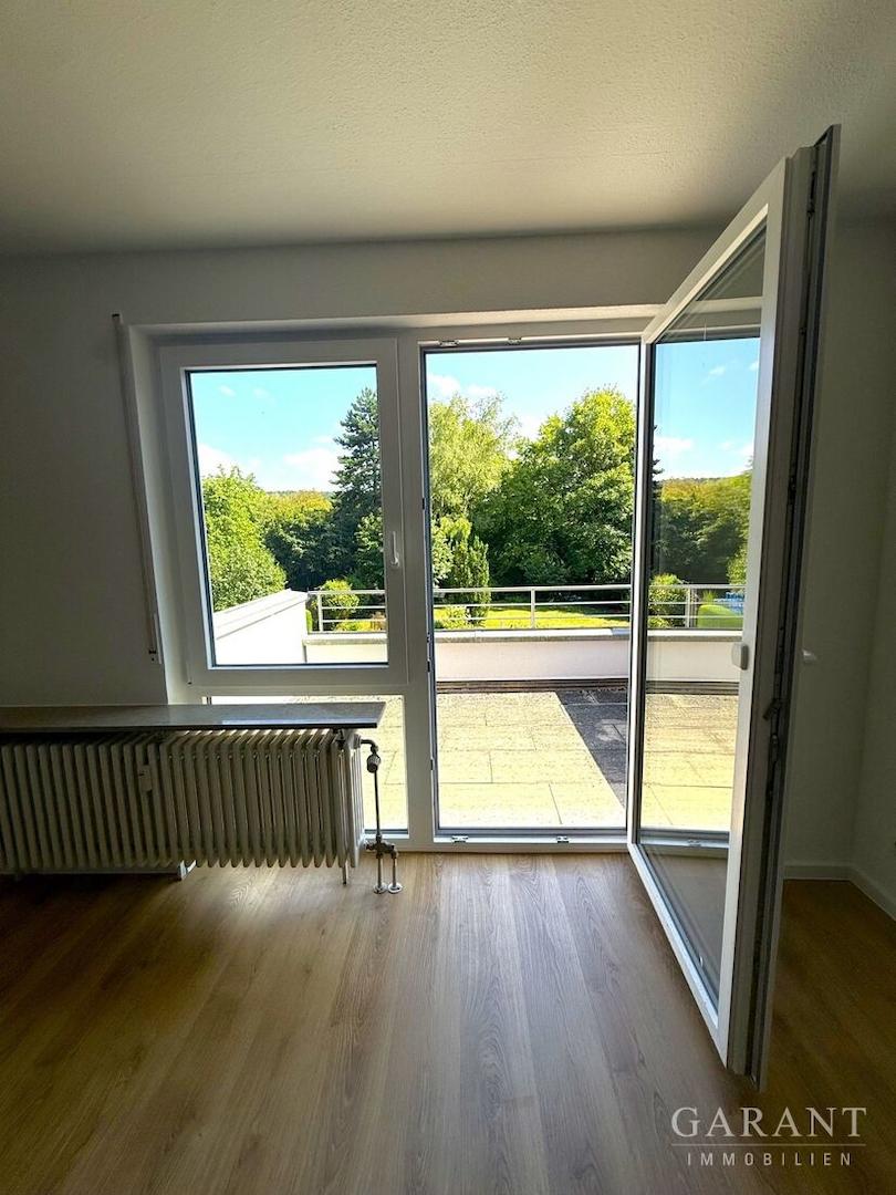 Blick auf Balkon