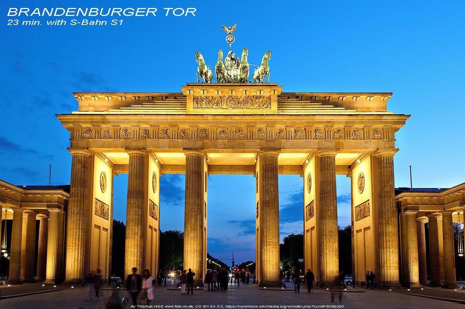 Entfernung: Brandenburger Tor