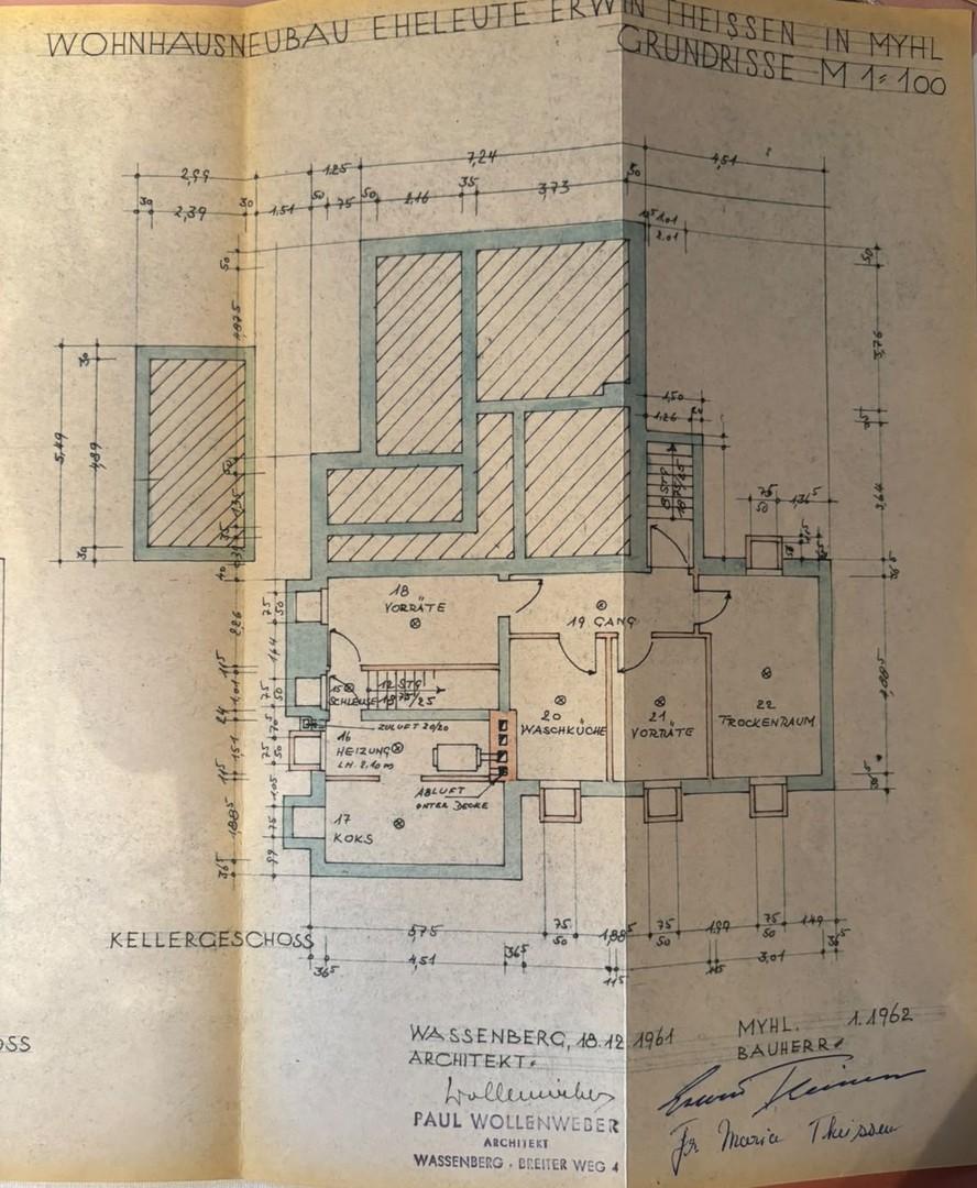Grundriss des Kellers