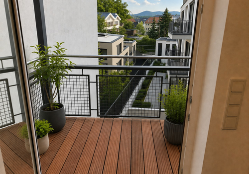Balkon mit 2 Zugängen