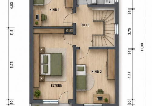Grundriss Obergeschoss