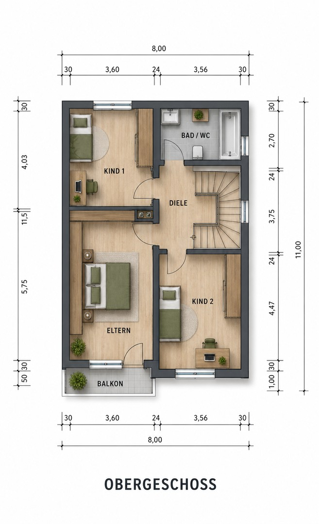 Grundriss Obergeschoss