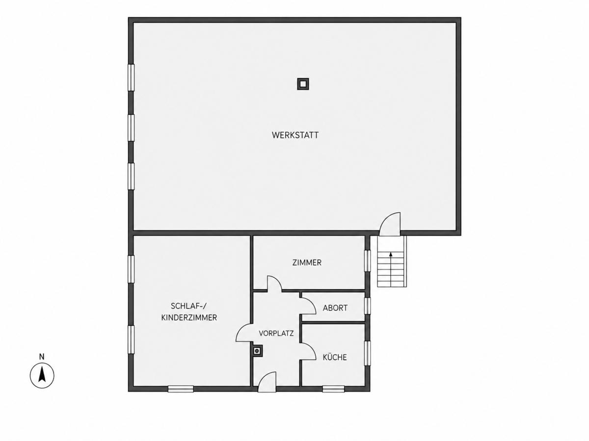 Grundriss EG + Halle