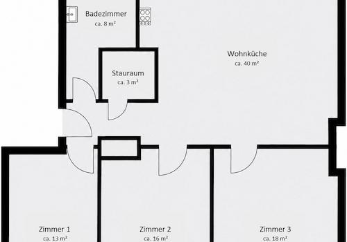 Grundriss der Wohnung