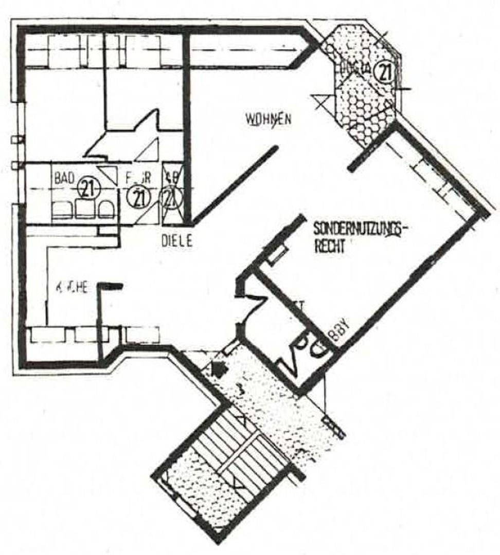 Grundrissskizze Bau roh