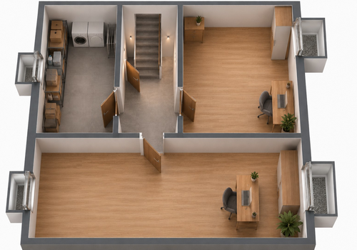 3D Grundriss Souterrain