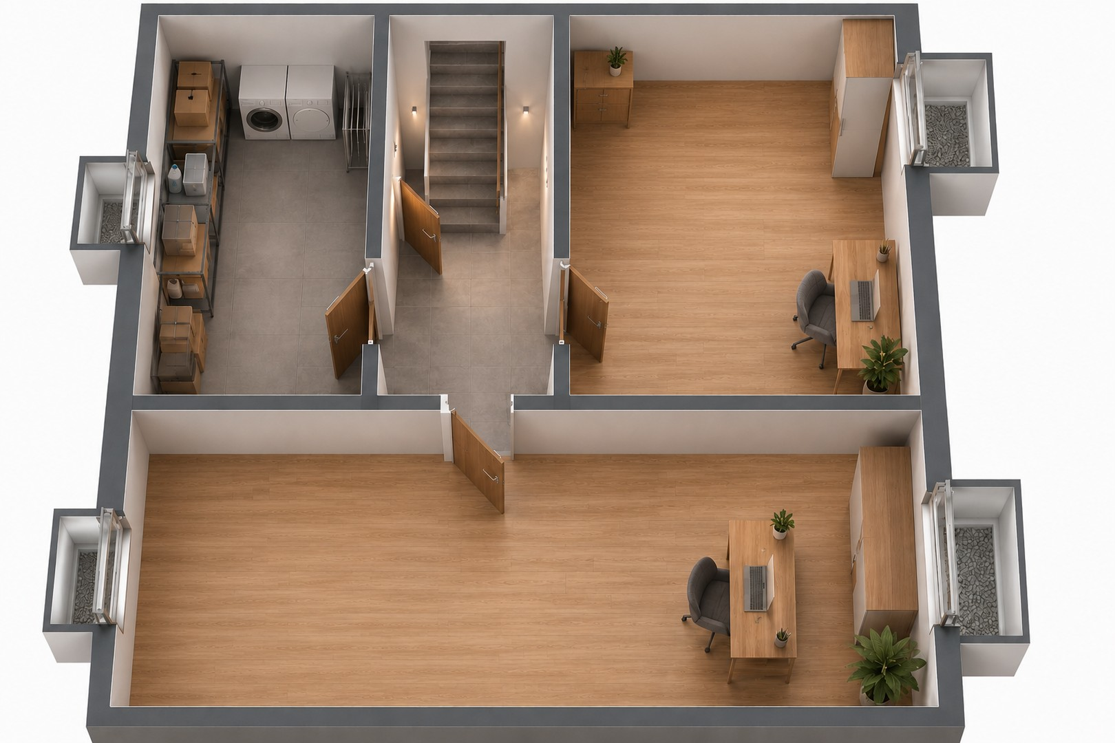 3D Grundriss Souterrain