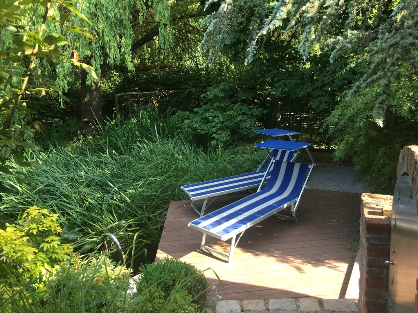 Schwimmteich mit Liegeplatz