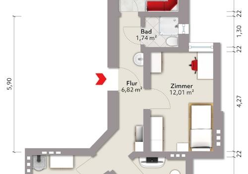 Grundriss Wohnung Nr. 11