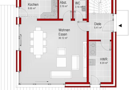 Vorschlag Grundriss Erdgeschoss 